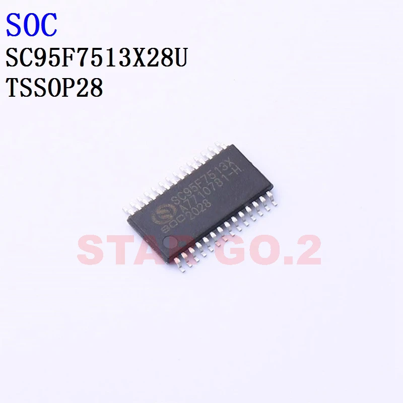 Microcontrolador SOC, SC92F74A3X28U, SC95F7513X28U, SC95F8613X28U, 10 unidades