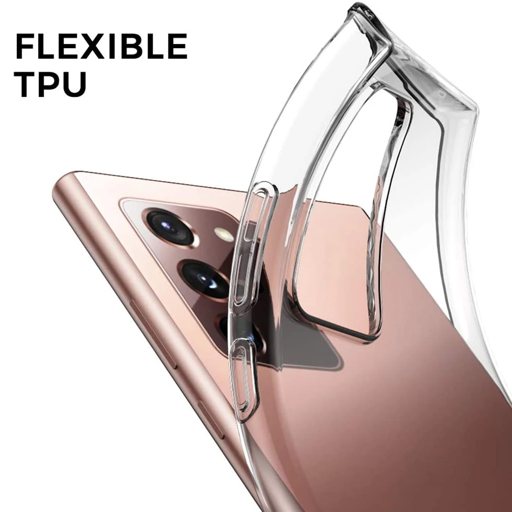 Clear Soft Case For Samsung Galaxy Note 20 Ultra Note 8 9 10 Plus Transparent Silicone Full Cover Phone Case Thin