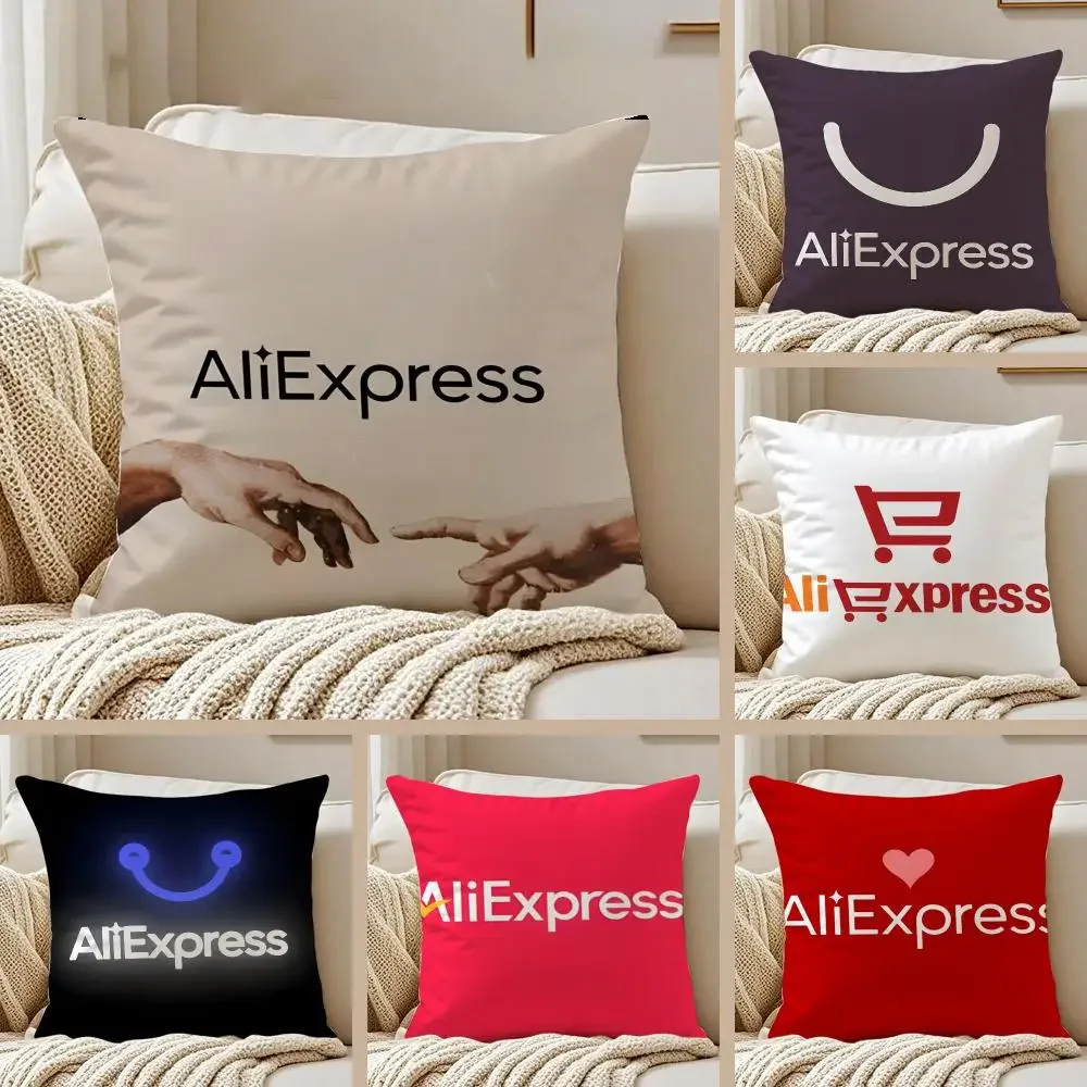 E-commerce Platform AliExpress Cushion Cover Pillowcase Anti-dustmite Invisible Zipper Short Plush Sofa Cushion