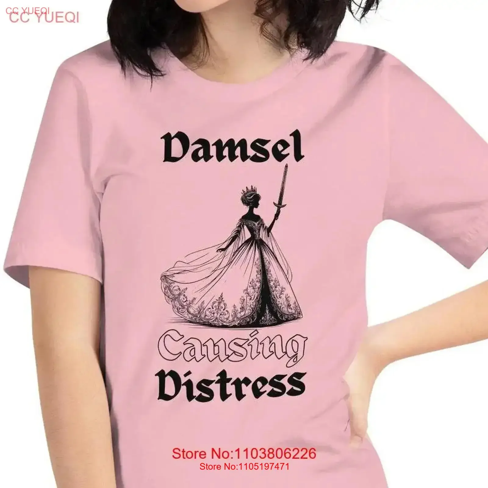 

Футболка Damsel Causing Distress Fantasy Princess, винтажная стираная повседневная уличная одежда, модная универсальная мужская футболка унисекс с графикой