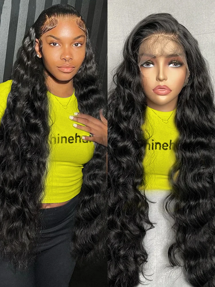 13x6 Lace Frontal Wig 34 30 Inch Curly Wigs For Women 250 Density 13x4 Body Wave Front For Women Wig Human Hair Ready To Wear