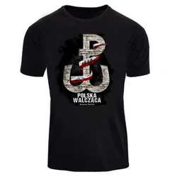 Polish Flag Ribbon Fight Poland Symbol T-Shirt 100% Cotton O-Neck Short Sleeve Summer Casual Mens T-shirt Size S-3XL
