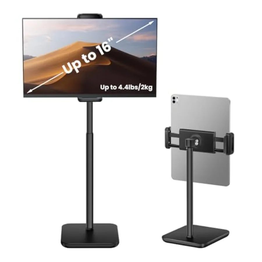 

Tablet Holder Stand Portable Monitor Stand- 4.4lb 2kg Holding Strength Height Adjustable Up to 18.11 Compatible withs iPad Kind