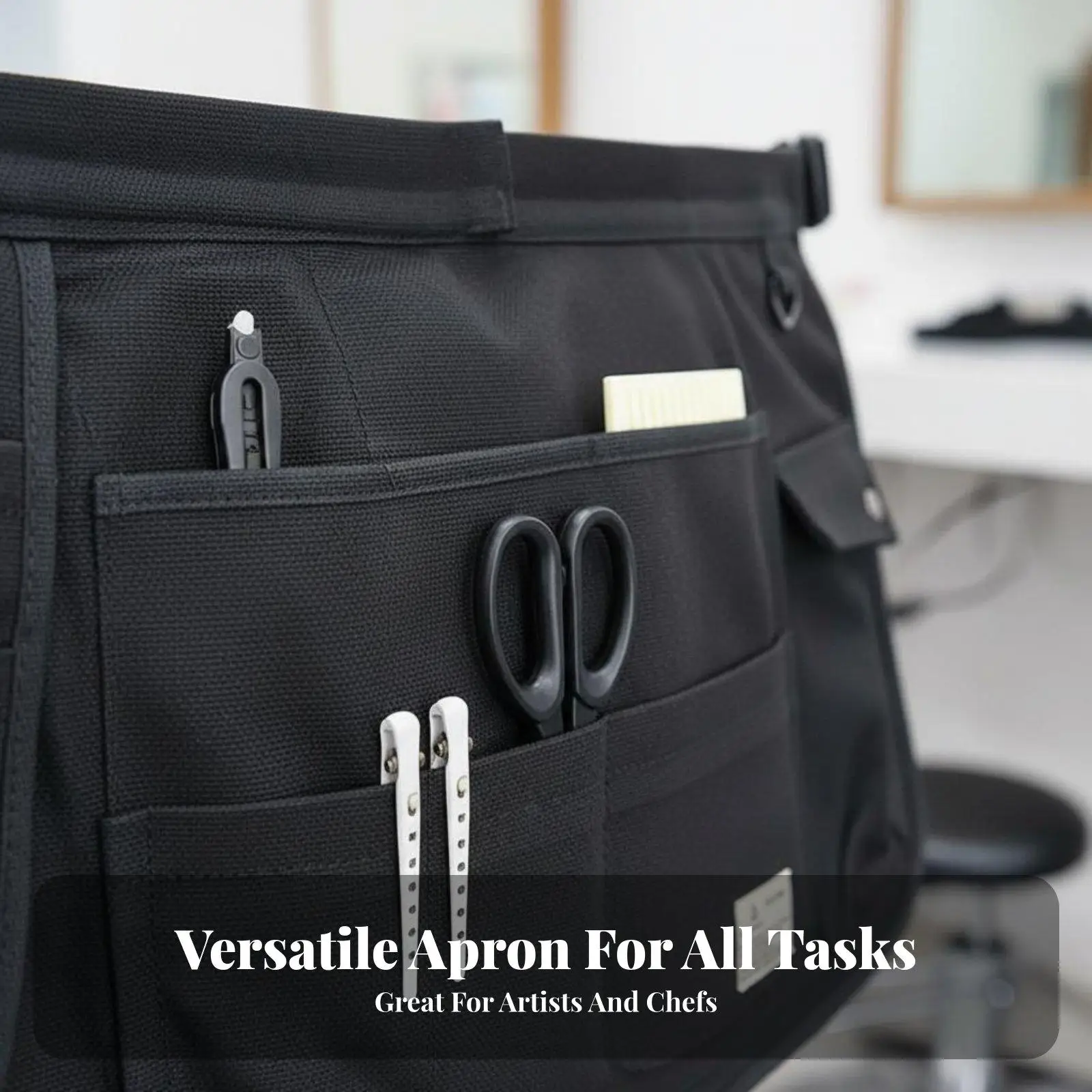 Heavy Duty Canvas Half Apron Tool Pouch for Women Men with Easy Release Buckle for Barbers Craftsman