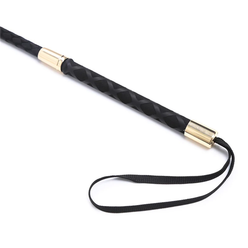 Long Straight Cat Shape couro chicote, equitação de colheita Flogger, Adestramento Paddle, treinamento do cavalo, cavalo superior, 57cm