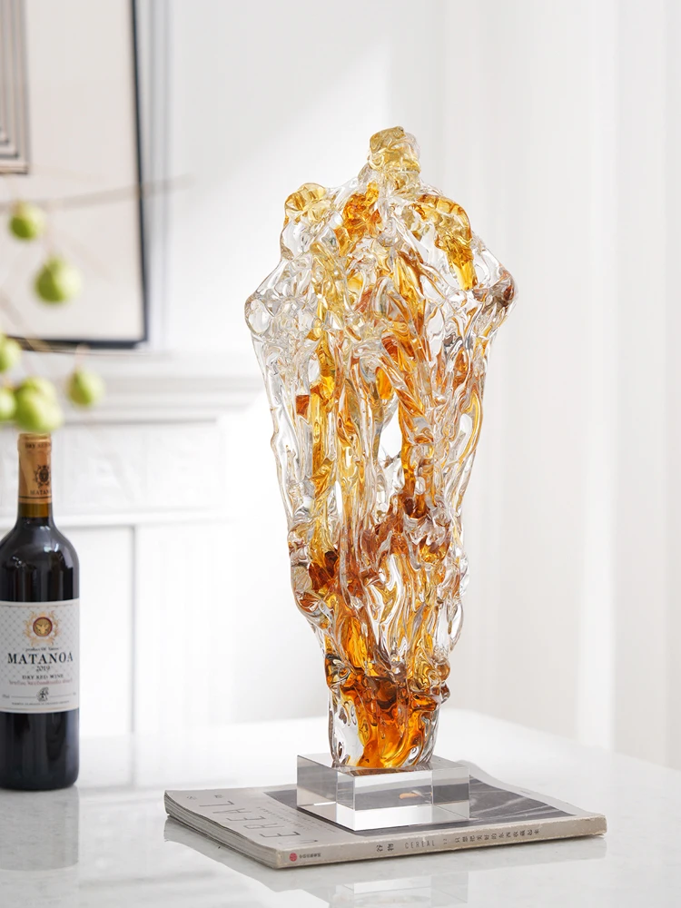 Ornamento de árvore da fortuna Taihu Stone Decoração de mesa simples e moderna