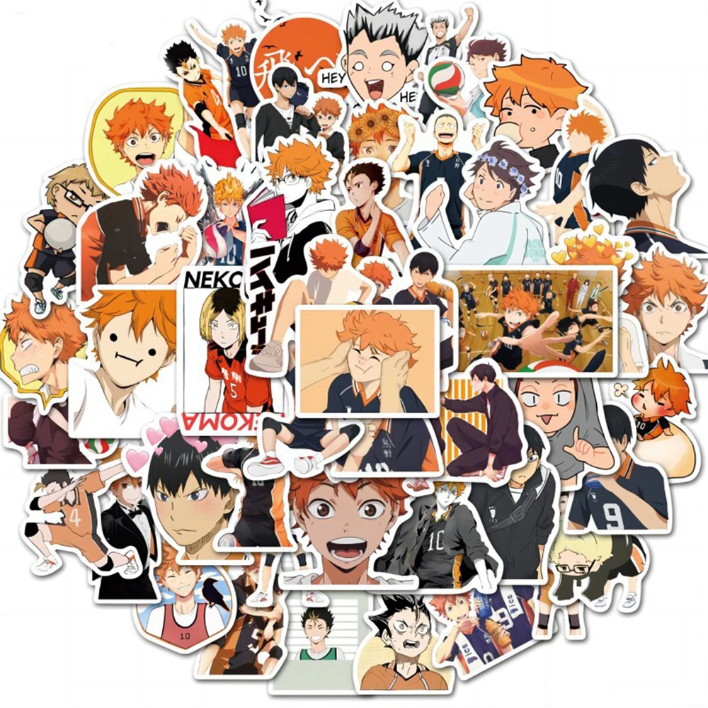 

10/30/50/100pcs Haikyuu Anime Stickers Cartoon Graffiti Waterproof Decals for Kids Water Bottle Luggage Volleyball Manga Sticker