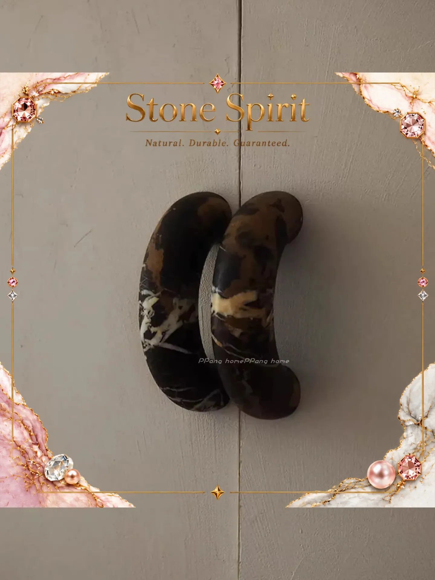 French Style Light luxury Natural Marble Creativity Small Door Handle Alien Design Advanced Villa Drawer Wardrobe Door Handle