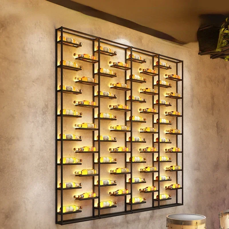 Columns Luminescence Bar Cabinet Partitions Shelve Ironwork Simple Wine Rack Barbecue Customized Kast Coffee Shop Furniture