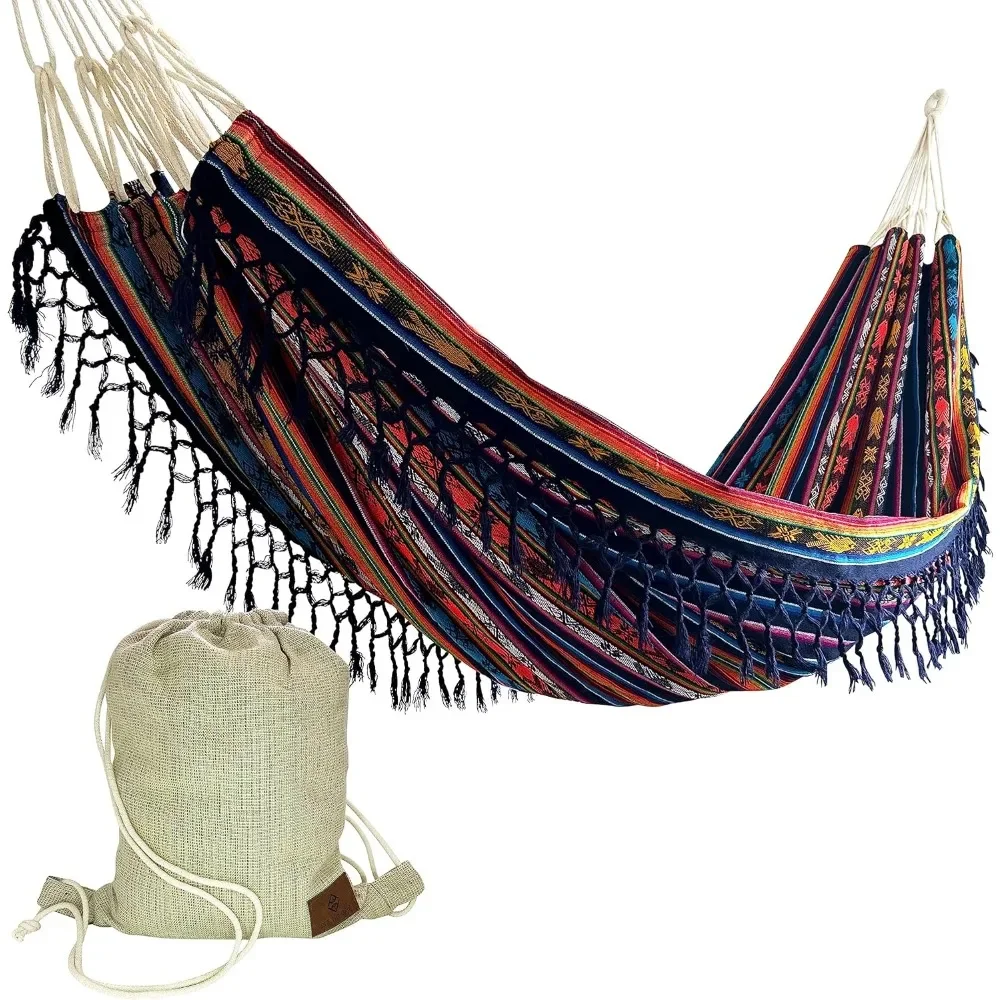 

Classic Hammock With Tassel, Handmade, Weather-Resistant, Hammock For Indoor & Outdoor, Lightweight Durable|||