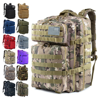 50L 1000D Nylon Waterproof Tactical Military Backpack 3 Day Assault Pack Molle Bag Outdoor Hiking Climbing Camping Army Rucksack