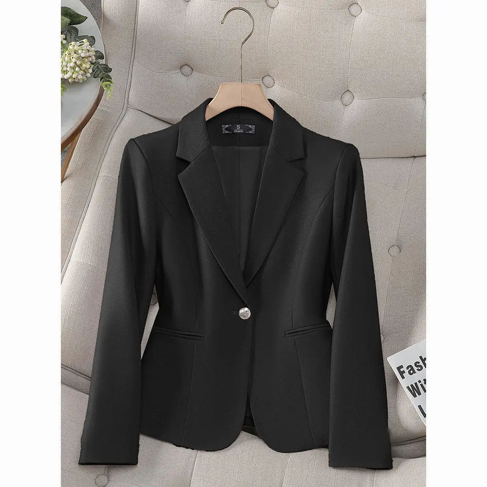 Ele المرأة مصممة Jaet 2025 ربيع جديد Sle الكورية Faion سليم صالح التخسيس بدلة نسائية طويلة Sve ort طول