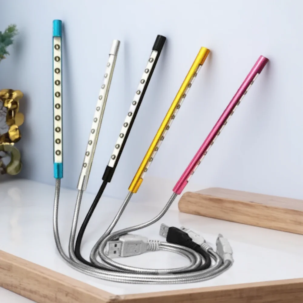 

5V USB Portable LED Book Light 10 LEDs Adjustable Desk Lamp Reading Light for Study Bedroom Night Use