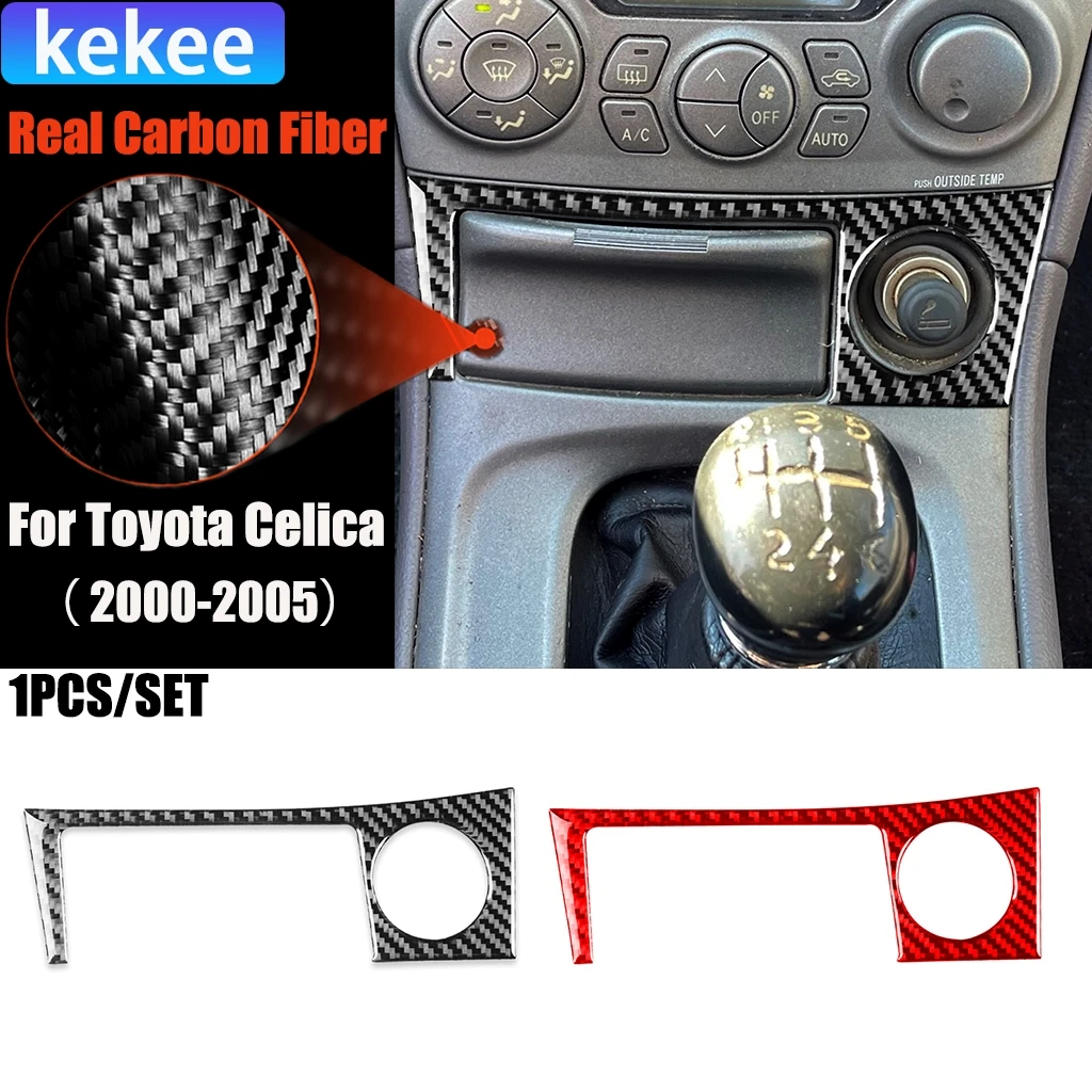 

Автомобильные аксессуары из углеродного волокна, панель прикуривателя, модифицированная внутренняя накладка, мягкая наклейка для Toyota Celica 2000-2005