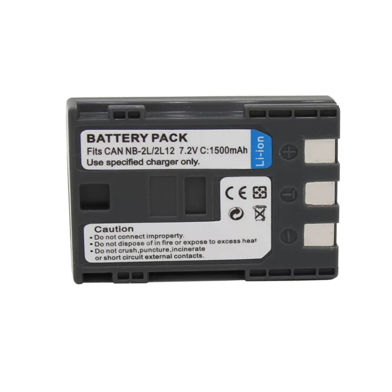 NB-2L NB-2LH Rechargeable Battery 1500mAh For Canon 350D 400D ELURA 50 60 PowerShot G7 G9 S70 S80