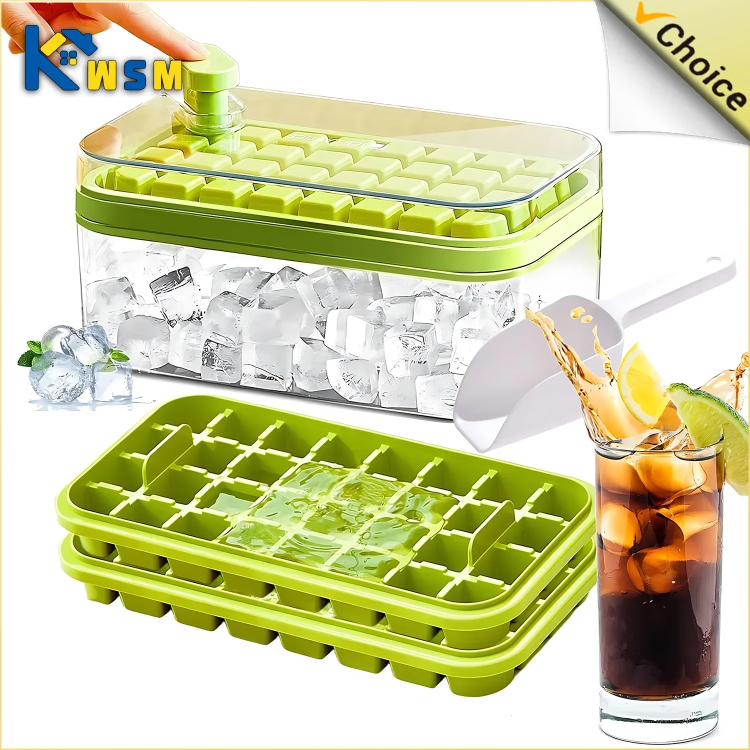 

Pressing Ice Cube Molds Ice Cream Molds Home Box Model Easy To Take Off The Mold Freezing Magic Weapon