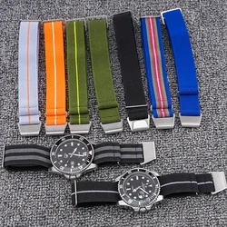 18mm 20mm 22mm 24mm Parachute Elastic Nylon Watch Band Men Outdoors Sport Military Seatbelt Wrist Strap Bracelet Accessories