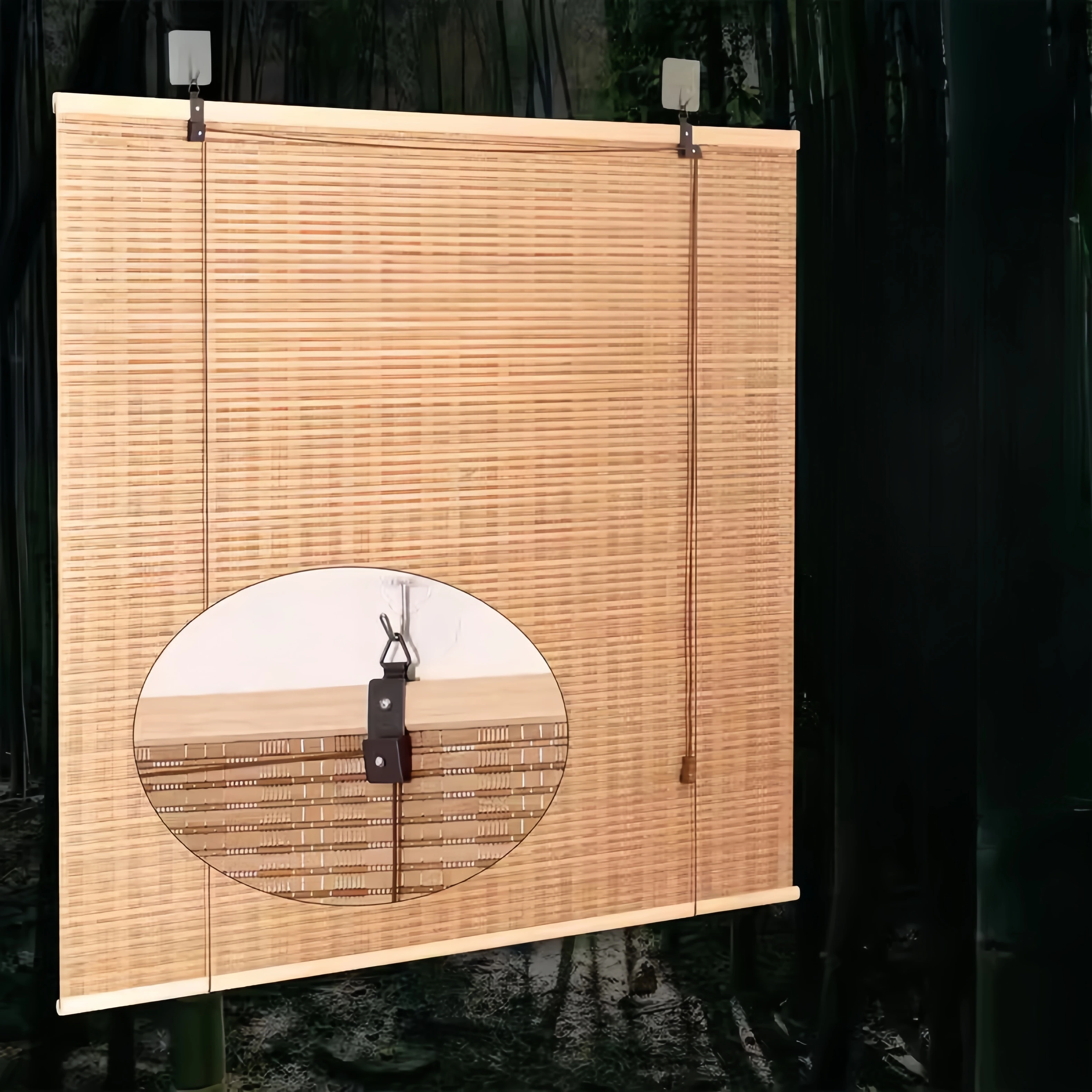 Custom Bamboo Roller Blinds/Shades,Curtains for Sunshade & Ventilation,Outdoor/Indoor Wall & Ceiling Decor,Partition,1m x1m