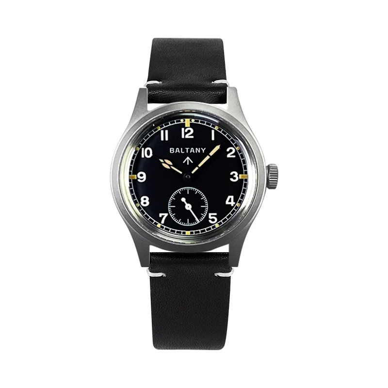Baltany S2025 36MM D12 Militaire Horloges Man ​   Retro lichtgevend roestvrijstalen saffierkristal waterdicht automatisch polshorloge