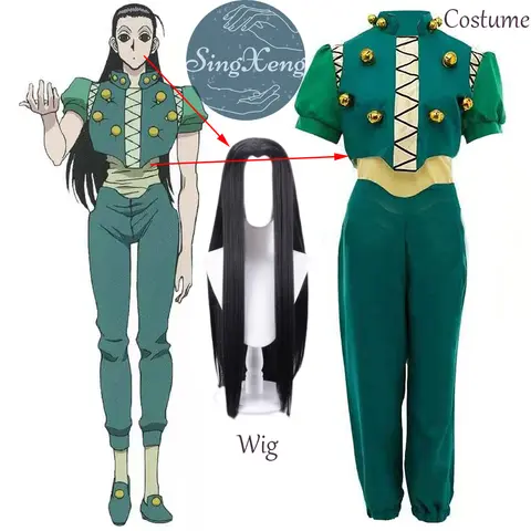 Disfraz de Anime HUNTER×HUNTER Irumi Zorudikku, uniforme para fiesta de Halloween, traje con peluca, ropa de Halloween