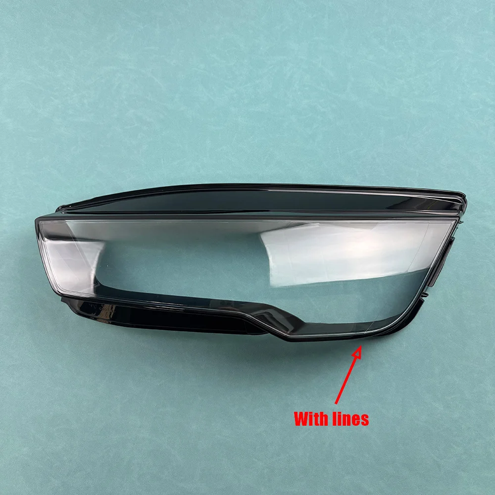 Front Headlight Cover Headlamps Transparent Shell Lens Case For Audi 2015 2016 2017-2018 A7 S7 RS7 Sportback (With lines)