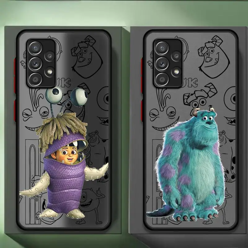 phone cases for Samsung Galaxy A24 case A33 A52s A12 5G A35 A53 A32 A13 A14 A15 Luxury Cover fundas Disney Monster Jame Sullivan