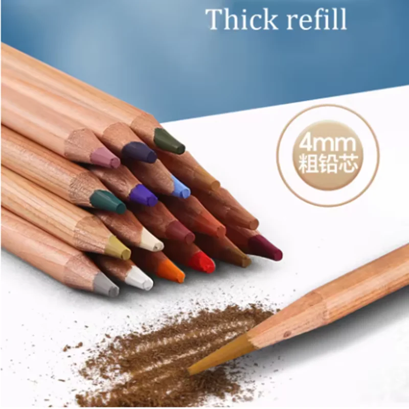 24 Colors Nyoni Colored Charcoal Pencils Set For Sketching Art Student Professional School Stationery Art Supplies for Artist