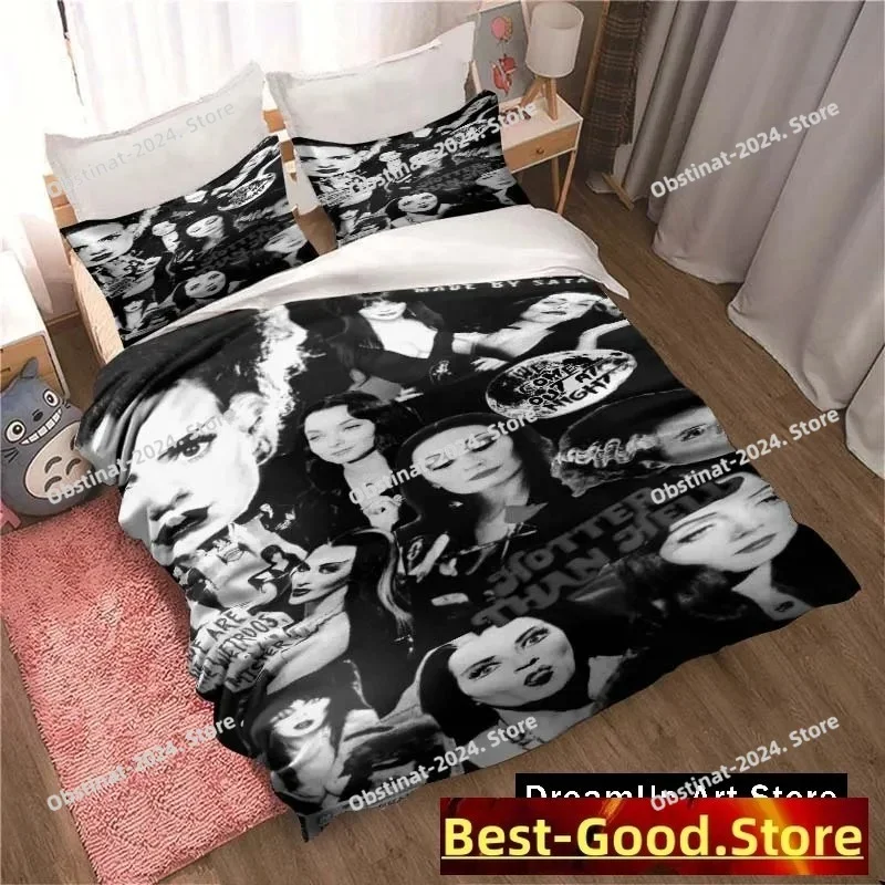 3D B-Bride of Frankenstein Bedding Set Duvet Cover Full Queen King Size Pillowcase Bed Printed Aldult Kid Bedroom Single Twin