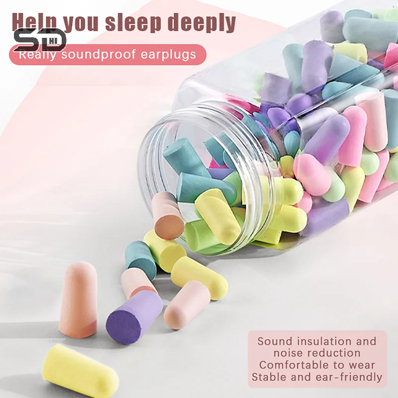 New 10pcs/box Earplugs Antinoise Ear Plugs Sleep Noise Reduction Ear Protector Ear Plugs For Sleeping Foam Earplugs Anti-Noise