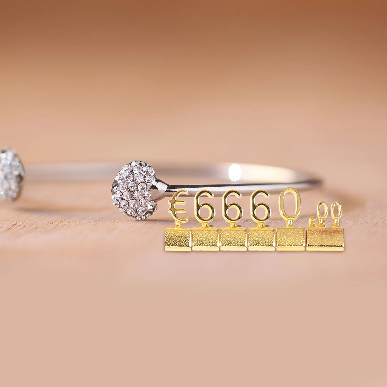 10 Pcs Price Tag Display Cube Tags Metal Pricing Label Stand Block Cubes Alloy Office