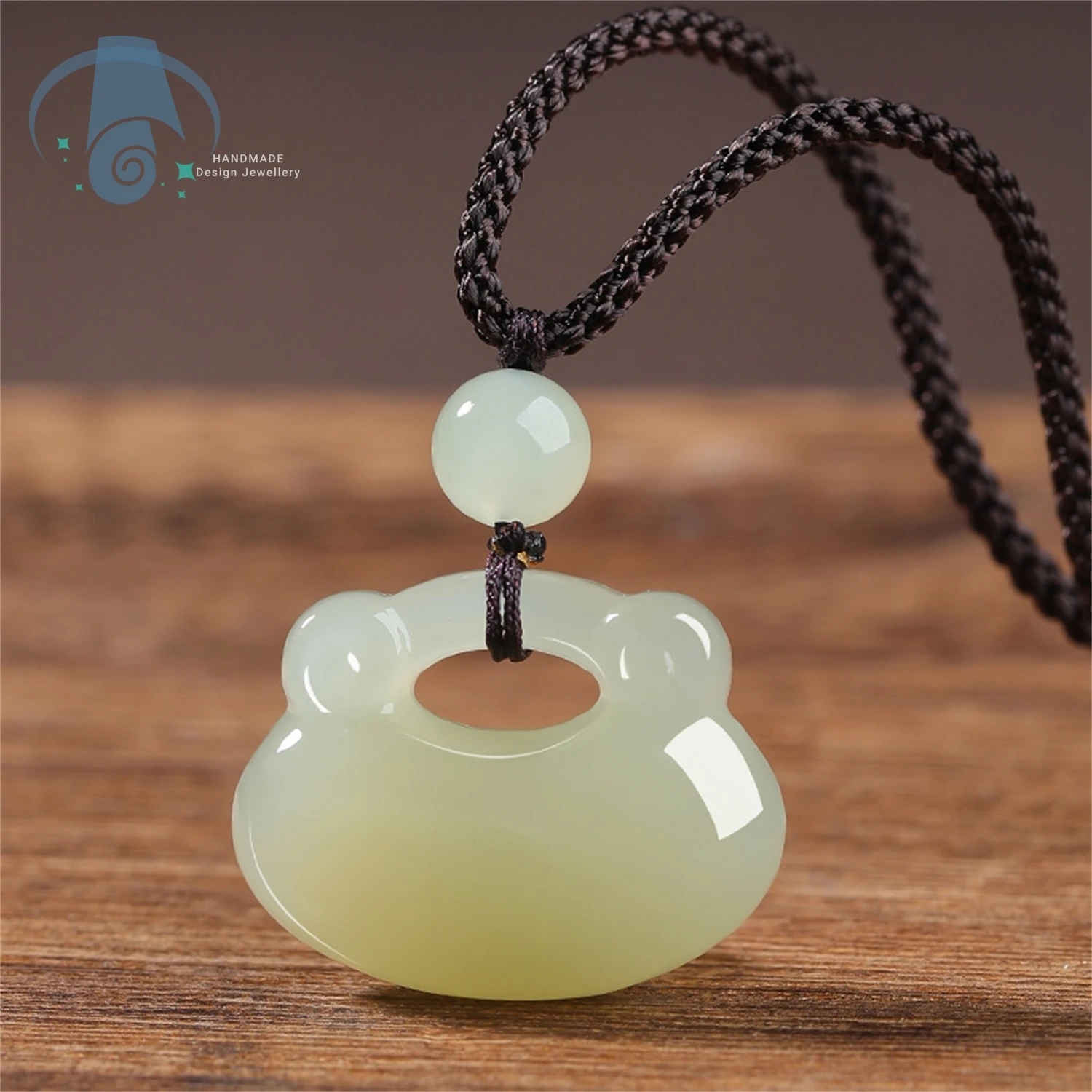 Natural Hetian Jade Pendant High Density Oil White Jade Locket Safe Blessing for Baby Children Kids Gift  Option 2 Jade Pendant