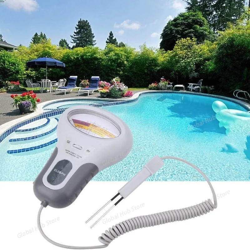 2 in 1 PH Chlorine Meter Tester PC-101 PH Tester Chlorine Water Quality Testing Device CL2 Measuring for Pool Aquarium