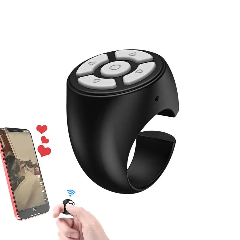 Wireless Fingertip Remote Control Ring Blue Tooth Scroller Page Turner Clicker For Mobile Phone Selfie Button Mobile Controller
