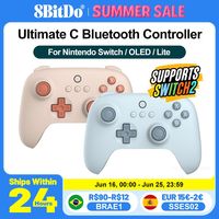 8BitDo Switch 2 Controller Ultimate C Gamepads for Switch 2 Switch OLED Lite Wireless ALPS Joystick Bluetooth Gaming Controle