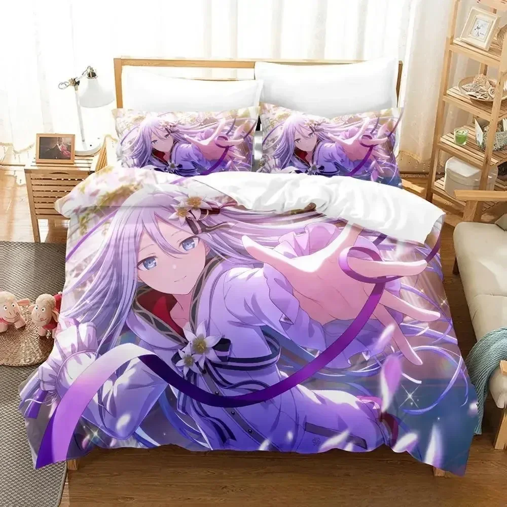 Yoisaki Kanade Cartoon Anime Comfortable Duvet Quilt Cover Pillowcase Bedding Set Children Bedroom Decoration Home Textile