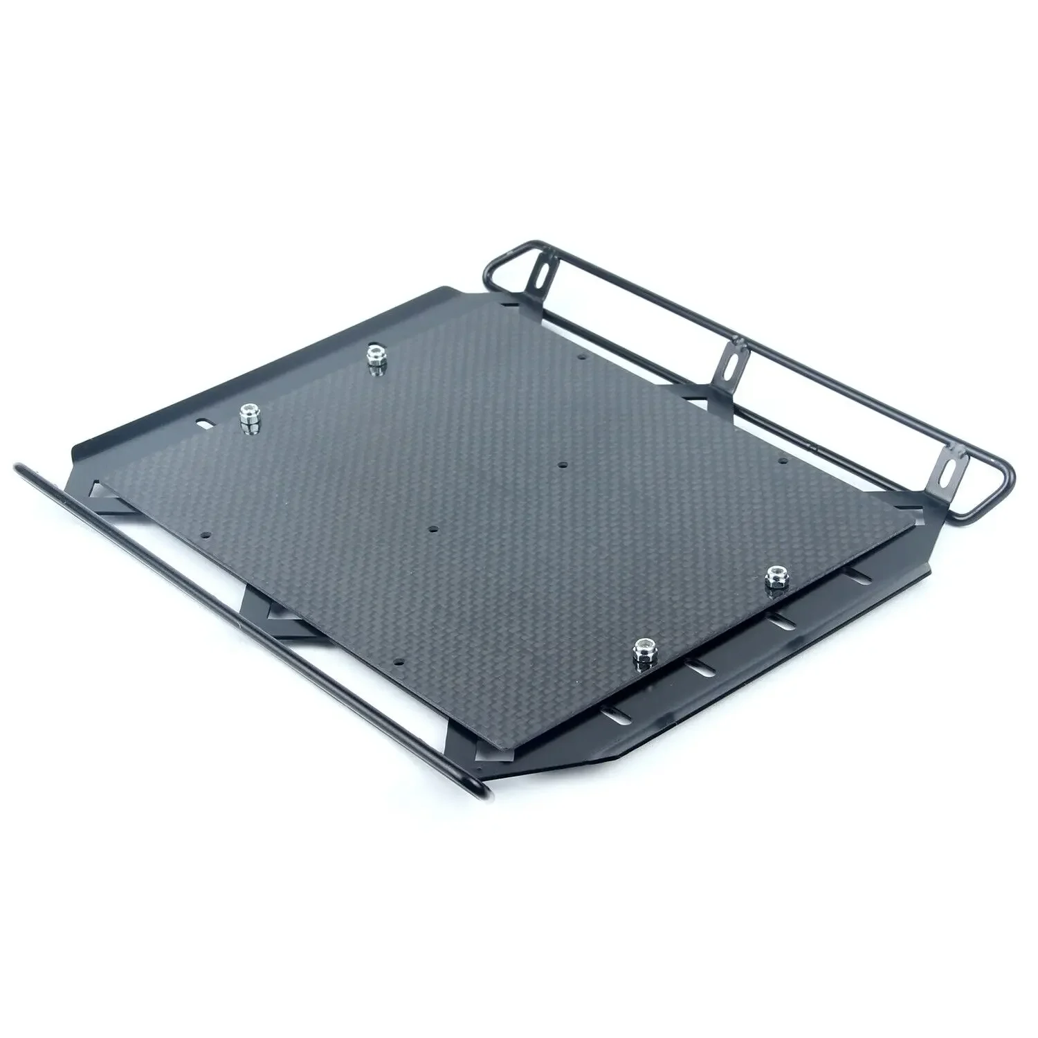 LCX Racing 1/10 RC voiture sur chenilles en acier avec plateau à bagages en Fiber de carbone porte-bagages pour Traxxas TRX6 TRX4 mises à niveau pièces accessoires