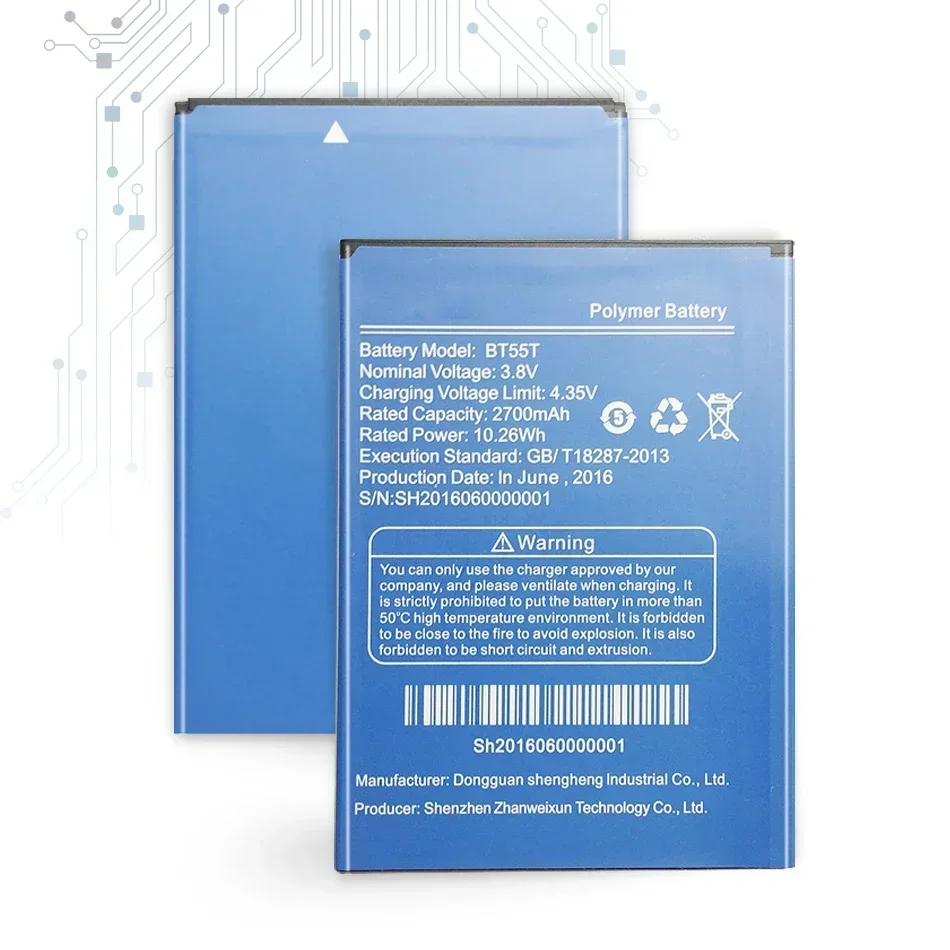 BT55T Replacement Battery for Zopo 999 998 ZP999 3X ZP3X Zp998, 2700mAh, Track Code