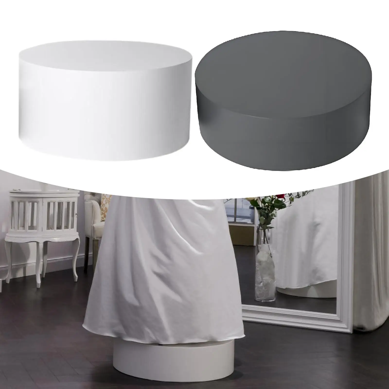 Round Mannequin Display Stand for Live Streamings Showcase Dressing Room