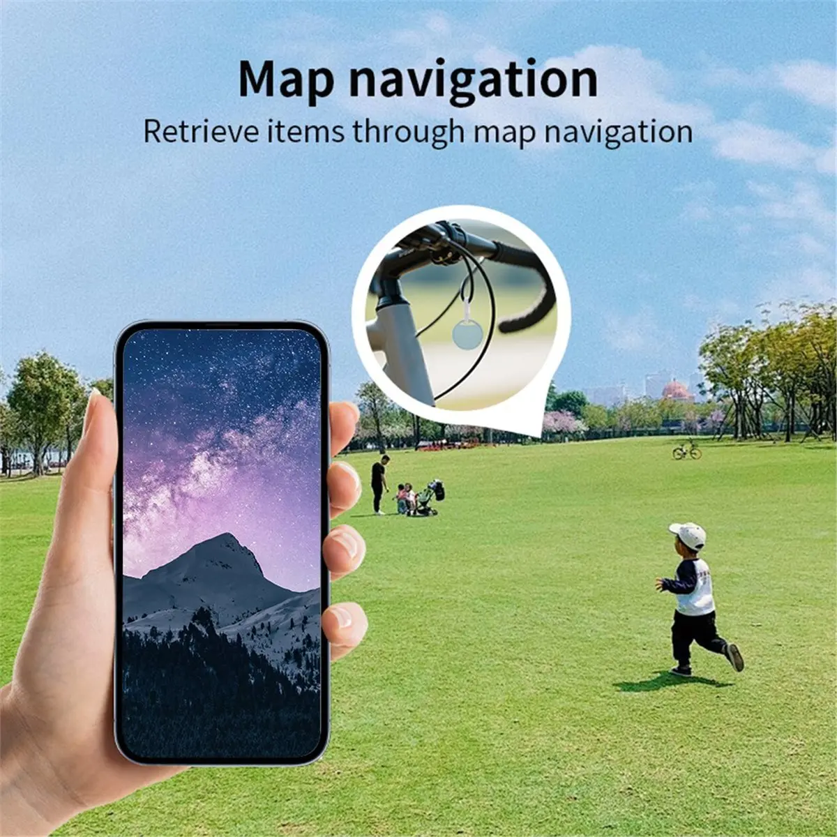 

Набор из 4 Bluetooth GPS-трекеров для Android: совместимы с приложением Find, для поиска ключей, велосипедов, домашних животных, умные метки