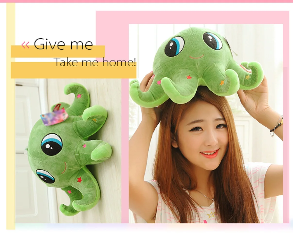 

cute lovely green creative octopus toy plush octopus doll birthday gift about 40cm