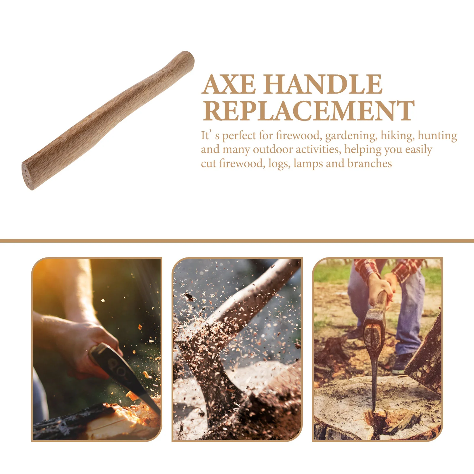 Ax Claw Hammer Handle Replacements Handle Replacements Fitting for Carpenter Tools Firewood Replacement Accessory Wooden