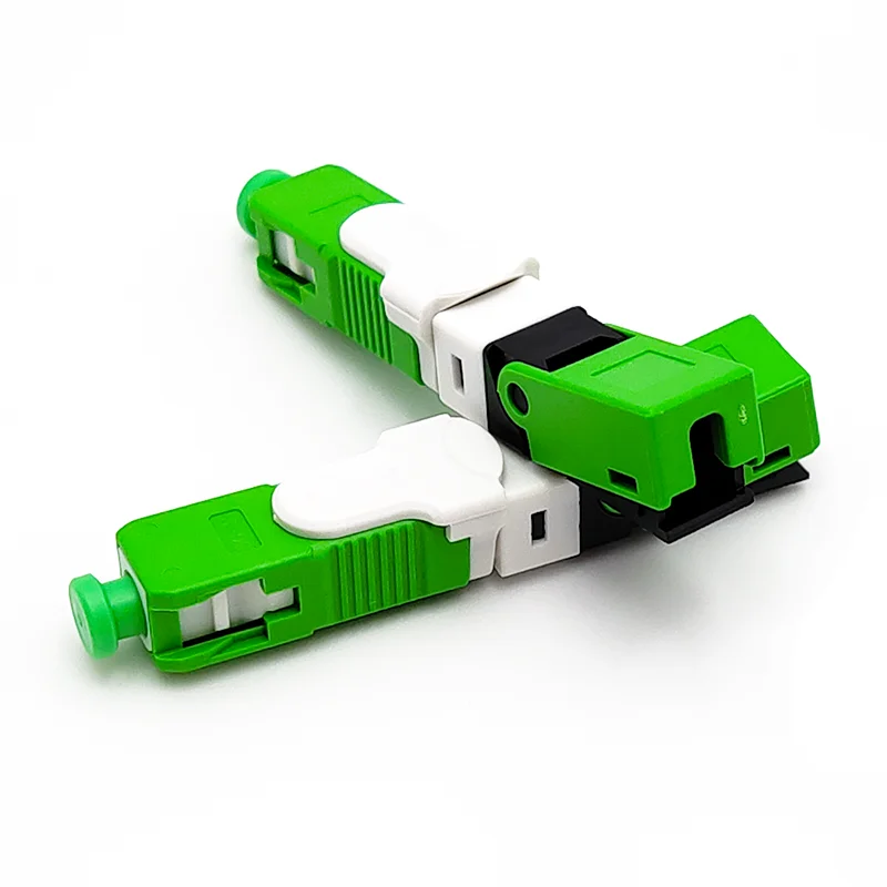 20pcs, ESC250D Field Assembly Optical Connector SC APC Single-Mode Fiber Optic Quick Connector High Quality