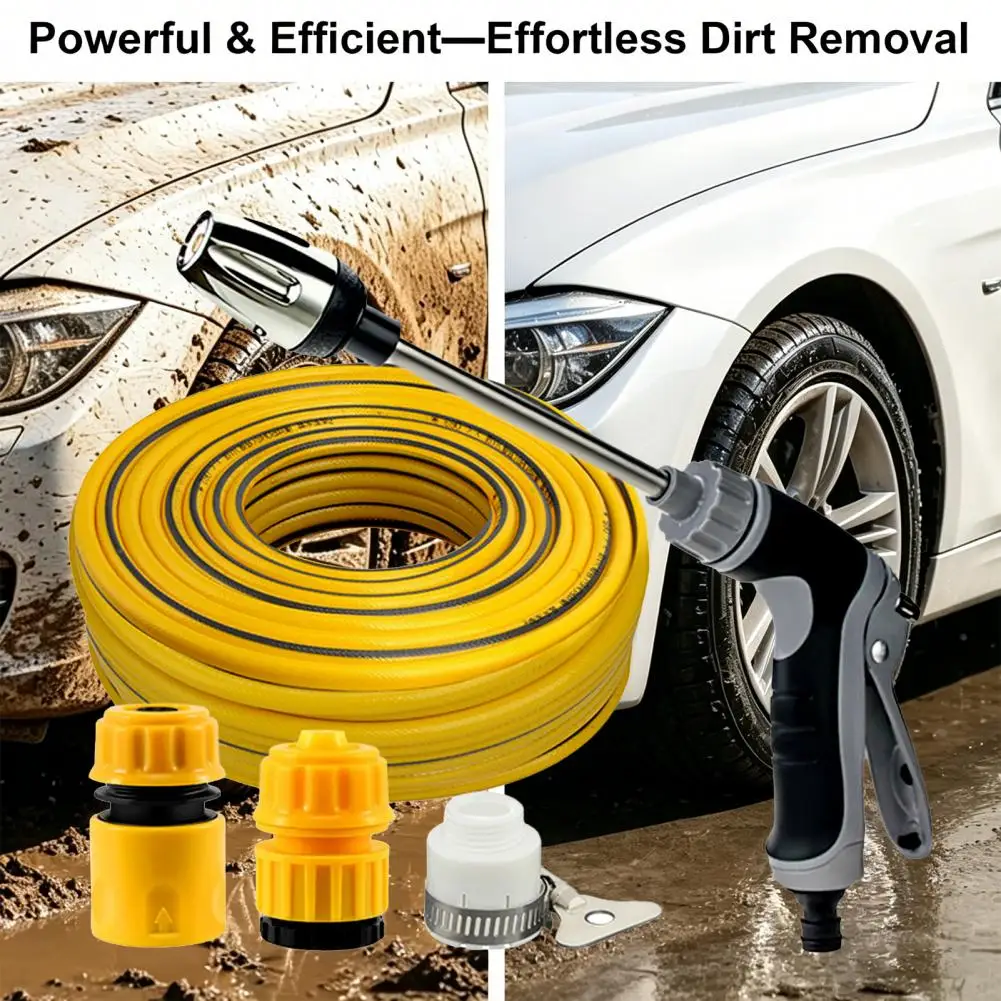 Stainless Steel Wand Hose Nozzle Multi Mode Spray Nozzle High Pressure Hose Nozzle with Long Wand Heavy Duty Garden Sprayer