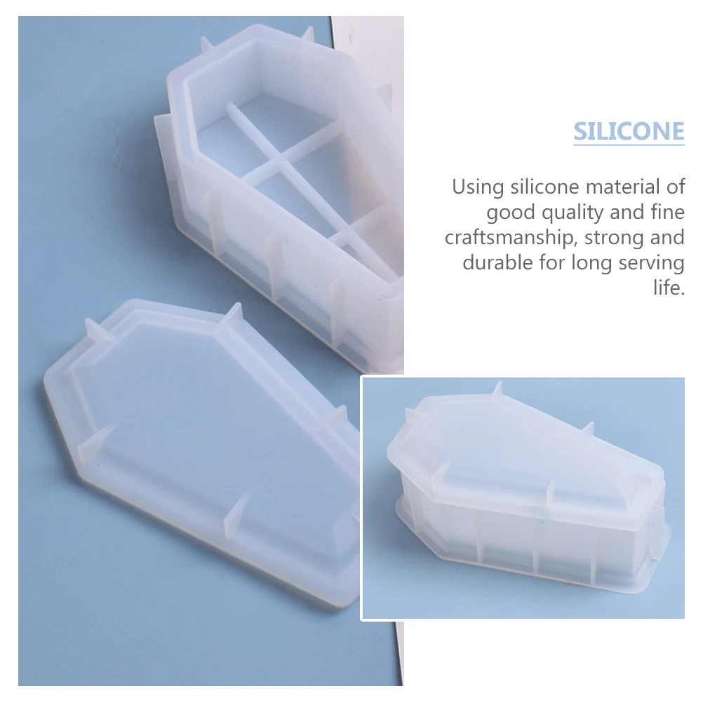 

Coffin Box Mold Silicone Storage Casting Tray DIY Epoxy Resin Jewelry Craft Gift Case Prop Halloween Decor Accessories
