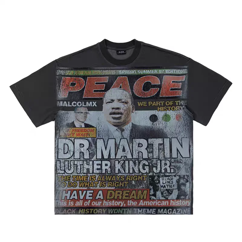 الرجعية صورة إلكتروني الطباعة غسلها جولة الرقبة تي شيرت الرجال النساء عالية الجودة المحملة قمم تي شيرت