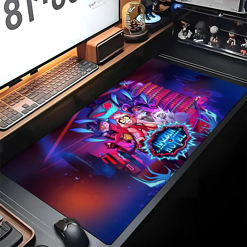 

HazbinS H-HotelS Mouse Pad Edge Big Gaming Cartoon Locking Computer Gamer Large Rubber Art Mousepad Laptop Desk Mat