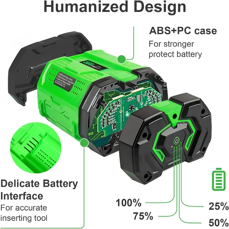 EGO BA4200 BA2800T BA4200T BA1400T용 56V 10.0Ah 리튬이온 배터리 교체품