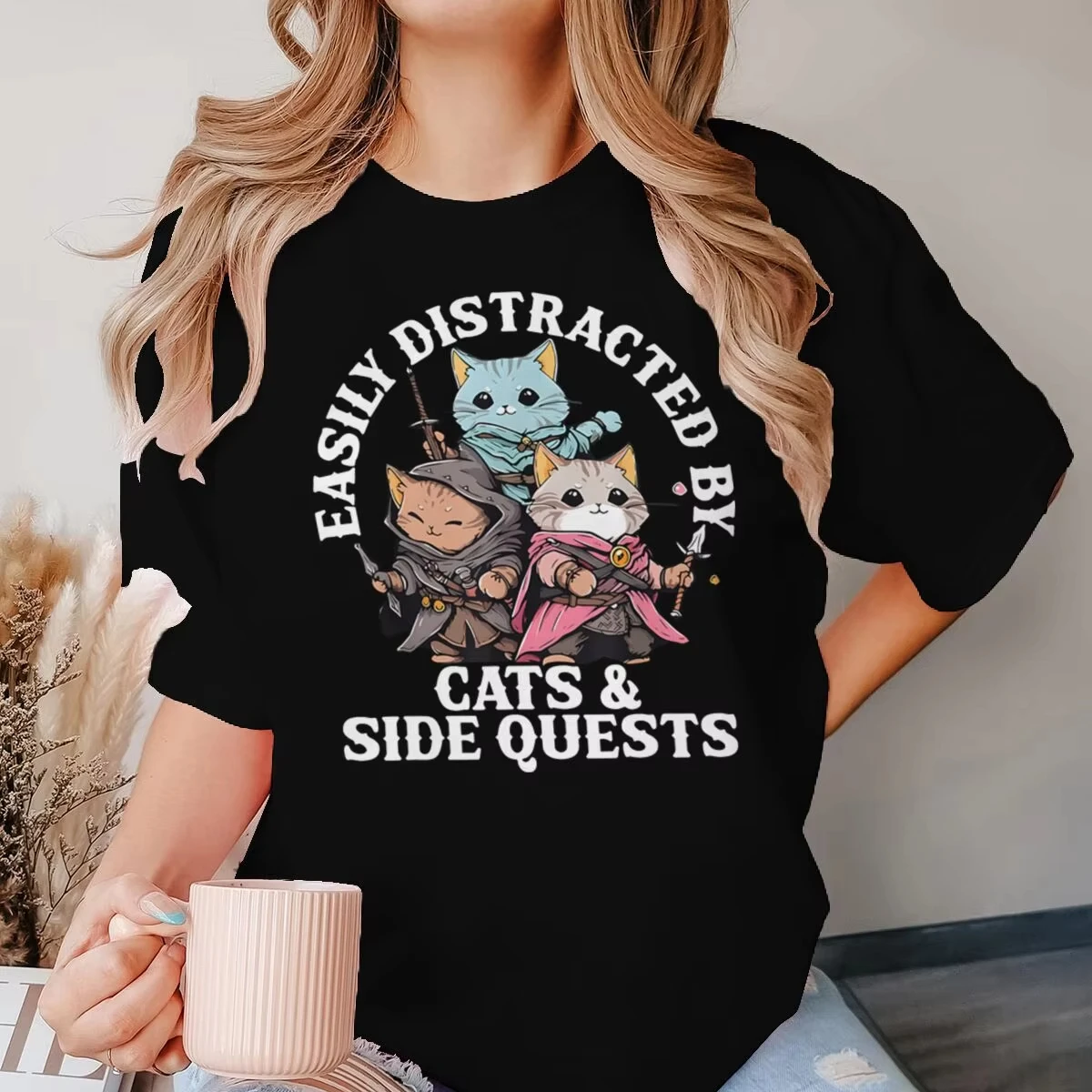 Adventurer Cats Graphic T Shirt Women Men 