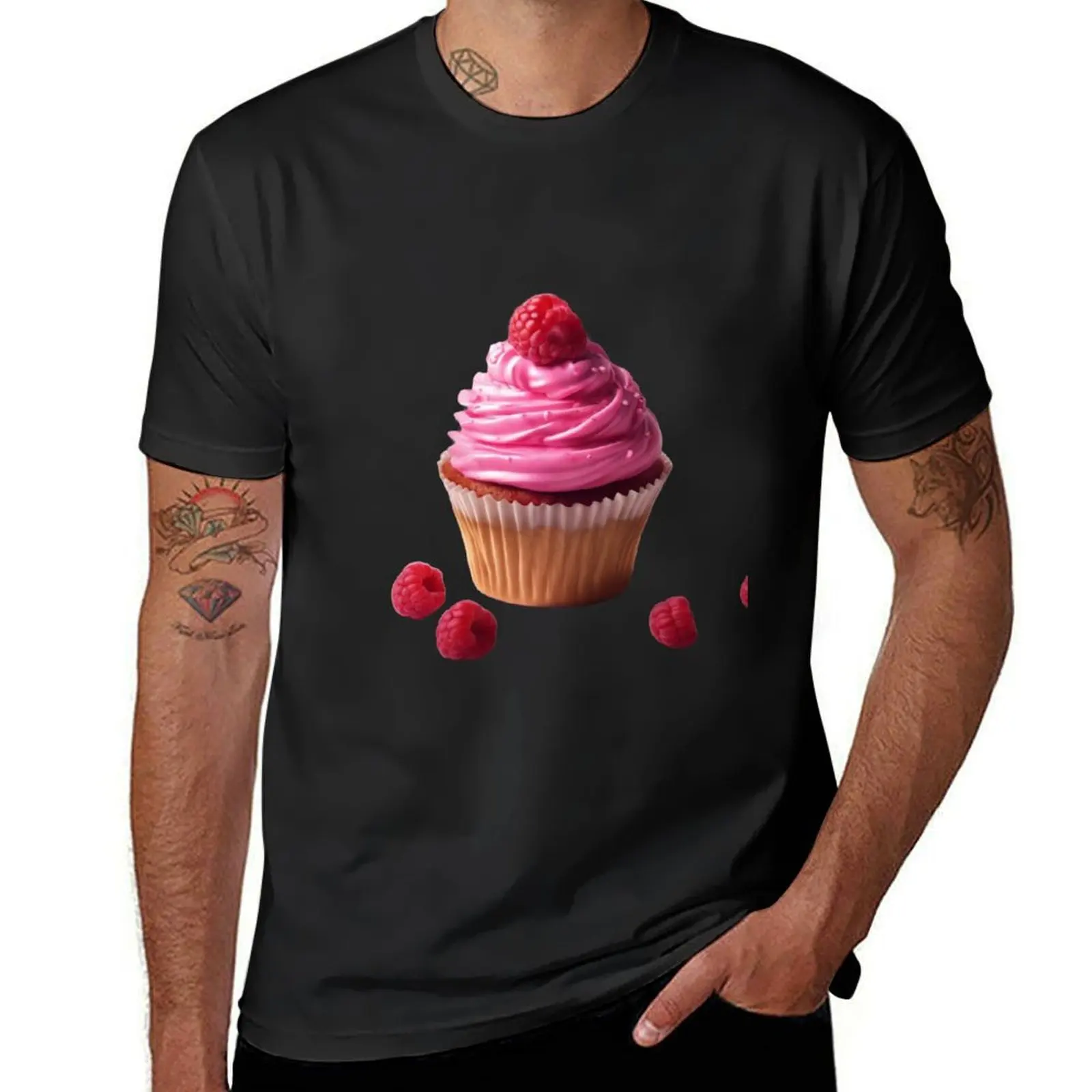 Cupcake for real Baking Lovers, sugar frosting, food T-Shirt summer tops vintage clothes mens plain t shirts