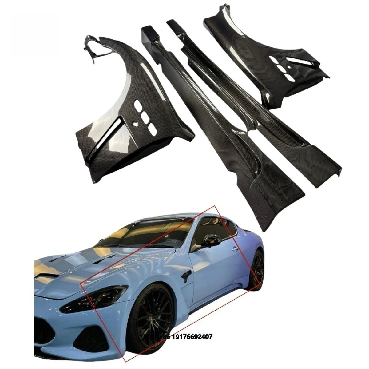 

Suitable for Granturismo GT GTS Upgraded MC Style Carbon Fiber Mudguard Body Kit